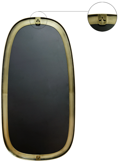 Зеркало декоративное Inspire Glam Brass прямоугольное 40x78 см