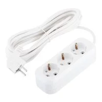 Удлинитель UNIVersal 3 розетки 5 м ПВС 3х1 кв.мм 13 А 2,9 кВт белый (9631978)