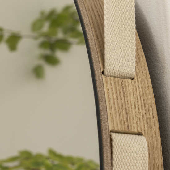 Зеркало декоративное Inspire Nordik Barbier Naturoak круг 55 см