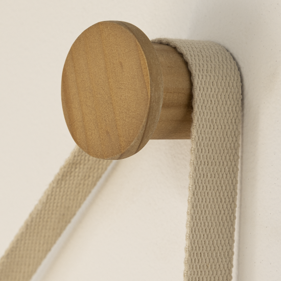 Зеркало декоративное Inspire Nordik Barbier Naturoak круг 55 см