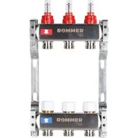 Коллекторная группа с расходомерами Rommer 1 ВР(г) х 3 выхода 3/4 НР(ш) ЕК х 1 ВР(г)