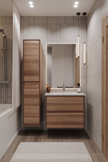 Тумба под раковину Мокка 2.0 KONSENSA подвесная 84.6 см цвет ячменный дуб