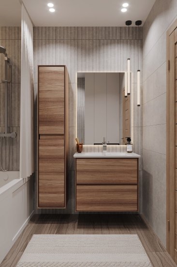 Тумба под раковину Мокка 2.0 KONSENSA подвесная 64.6 см цвет ячменный дуб