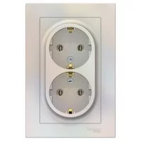 Розетка Systeme Electric AtlasDesign встраиваемая жемчуг (ATN000424)