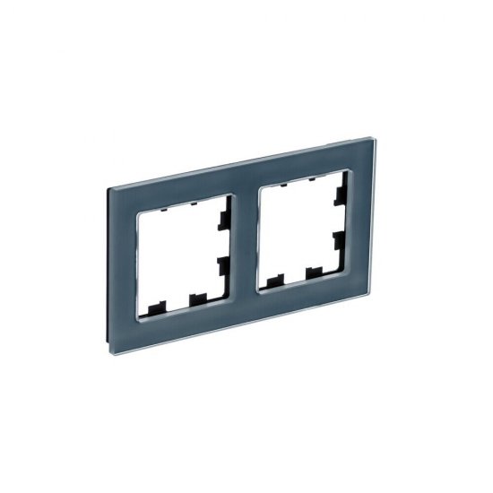 Рамка Systeme Electric AtlasDesign Nature двухместная грифель (ATN360702)