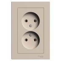 Розетка Systeme Electric AtlasDesign встраиваемая песочная (ATN001220)