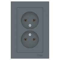 Розетка Systeme Electric AtlasDesign встраиваемая грифель (ATN000720)
