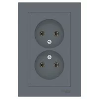 Розетка Systeme Electric AtlasDesign встраиваемая грифель (ATN000720)