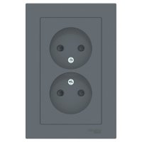 Розетка Systeme Electric AtlasDesign встраиваемая грифель со шторками (ATN000722)
