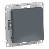 Переключатель Systeme Electric AtlasDesign одноклавишный встраиваемый грифель (ATN000771)