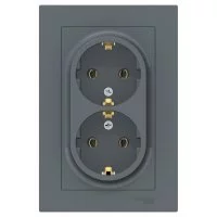 Розетка Systeme Electric AtlasDesign встраиваемая грифель (ATN000724)