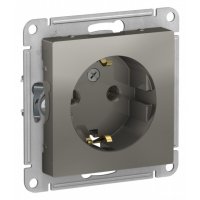 Розетка Systeme Electric AtlasDesign встраиваемая сталь (ATN000943)