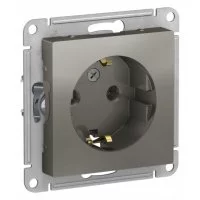 Розетка Systeme Electric AtlasDesign встраиваемая сталь (ATN000943)