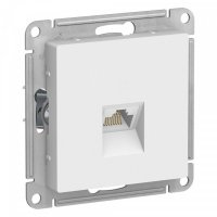 Розетка компьютерная Systeme Electric AtlasDesign встраиваемая белая RJ45 (ATN000186)