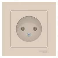 Розетка Systeme Electric AtlasDesign встраиваемая бежевая (ATN000240)
