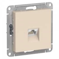 Розетка компьютерная Systeme Electric AtlasDesign встраиваемая бежевая RJ45 (ATN000286)