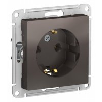 Розетка Systeme Electric AtlasDesign встраиваемая мокко (ATN000643)