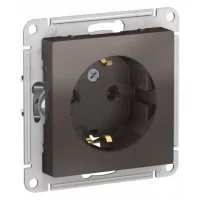 Розетка Systeme Electric AtlasDesign встраиваемая мокко (ATN000643)