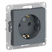 Розетка Systeme Electric AtlasDesign встраиваемая грифель (ATN000743)
