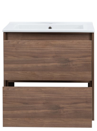 Тумба под раковину Мокка 2.0 KONSENSA подвесная 64.6 см цвет темный орех
