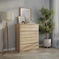 Комод Альма 4 ящика 80x99x48.6 см ЛДСП цвет дуб комано