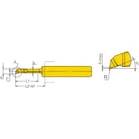 Расточной резец UARGUS VHM MC430BCR05L26R VBX