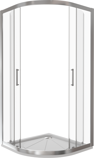 Душевой уголок Makiato R-80-C-WE, 1/4 круга 80x80 см хромированный профиль прозрачное стекло раздвижной