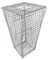 Габион-вазон 55x55x100 см оцинкованная сталь серый