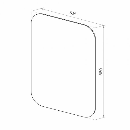 Зеркало прямоугольное 53,5х68 см Continent Piko (В243)