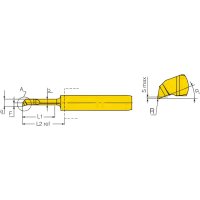 Расточной резец UARGUS VHM MC427BCR15L10R VBX