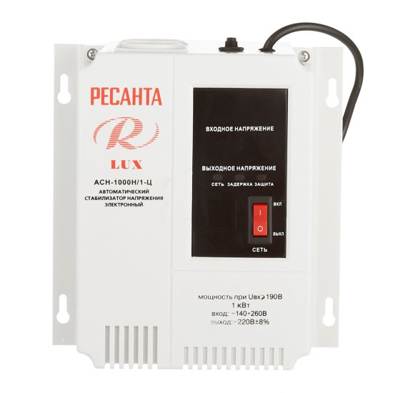 Стабилизатор напряжения Ресанта АСН-1000 Н/1-Ц  Lux однофазный 220 В 1 кВт навесной