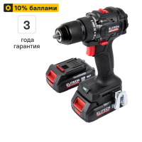 Дрель-шуруповерт аккумуляторная бесщеточная Elitech HD CD20SL2 E2201.040.01, 20 В Li-Ion 2x2 Ач
