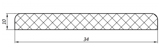 Планка притворная Австралия/Британия/Твинвуд/Сплит 2050x34x10 мм эмаль цвет белый