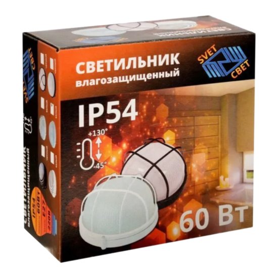 Светильник накладной Svet НБП 03-60-001 E27 60 Вт IP54 белый призма (1301-00010)