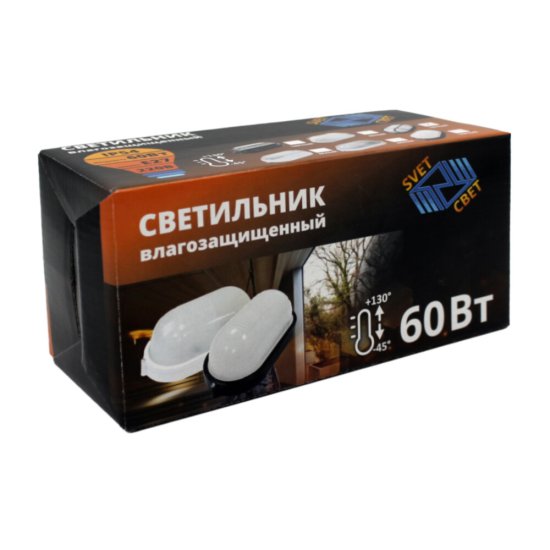 Светильник накладной Svet НБП 04-60-001 E27 60 Вт IP54 белый призма (1302-00010)