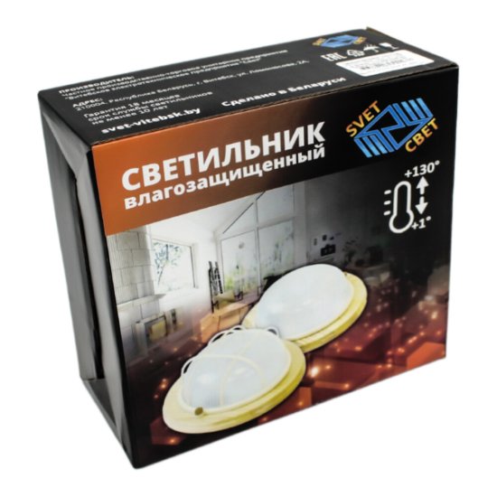 Светильник накладной Svet НБО 03-60-011 E27 60 Вт IP54 желтый призма (1303-00010)