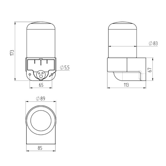 Светильник накладной Svet НББ 01-60-103 E27 60 Вт IP54 белый опал (1300-00070)