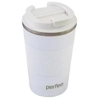 Термокружка для напитков Perfeo PF_E1379 с крышкой-поилкой, объем 0.35 л, белый