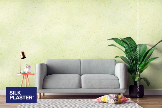 Жидкие обои Silk Plaster Absolute А401 1.1 кг цвет лимонно-желтый