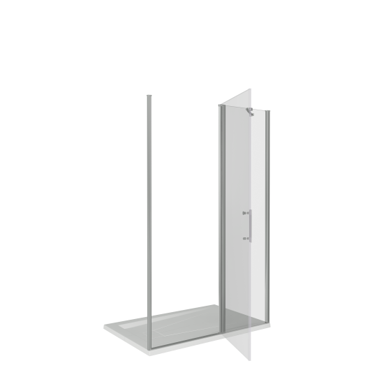 Душевая дверь в нишу Makiato WTW-OD-120-C-WE, 185x120 см хромированный профиль прозрачное стекло распашная