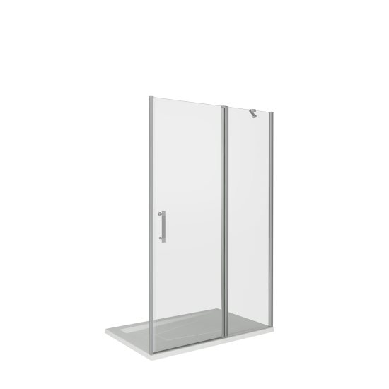 Душевая дверь в нишу Makiato WTW-OD-140-C-WE, 185x140 см хромированный профиль прозрачное стекло распашная