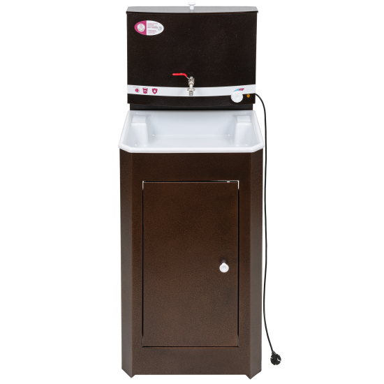 Дачный умывальник Мастерица 17л белый с водонагревателем медный