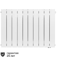 Радиатор секционный Rifar Supremo 500/90 биметалл 10 секций нижнее правое подключение цвет белый