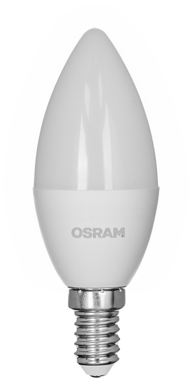 Лампа светодиодная Osram свеча 5Вт 470Лм E14 теплый белый свет