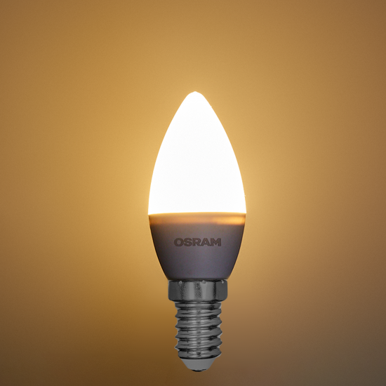 Лампа светодиодная Osram свеча 5Вт 470Лм E14 теплый белый свет