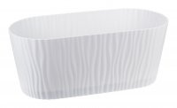 Кашпо для цветов Волна 15x33x13.5 v4.2 л пластик белый