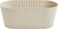 Кашпо для цветов Волна 15x33x13.5 v4.2 л пластик бежевый
