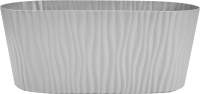 Кашпо для цветов Волна 15x33x13.5 v4.2 л пластик серый