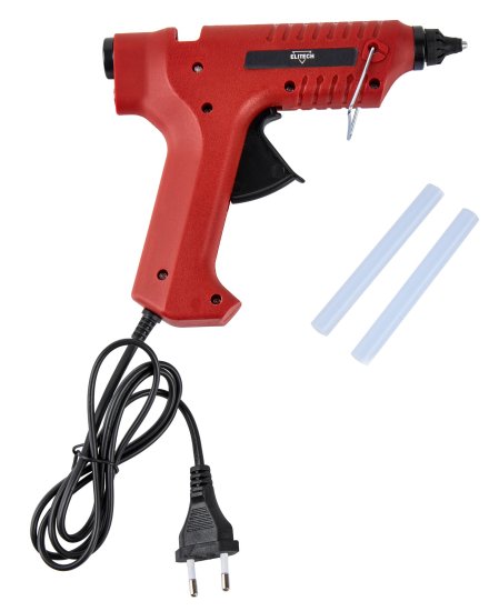 Пистолет клеевой Elitech ПКЛ 080, 80 Вт, для стержней 11 мм, комплект 2 стержня