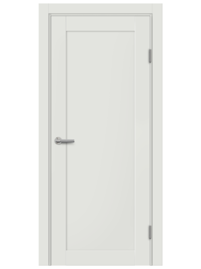 Дверь межкомнатная глухая Дэстро 60x200 см Hardflex цвет белый жемчуг с замком и петлями